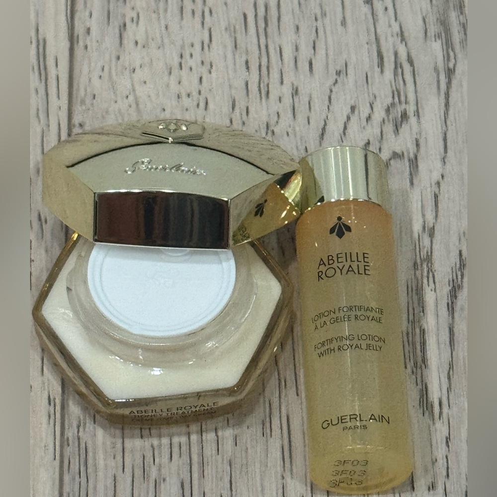Guerlain Abeille Royale Honey Treatment Day Cream + Fortifying Lotion BUNDLE 15m